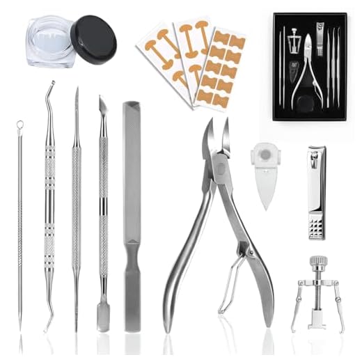 Ingrown Toenail Tool Kit (9PCS), Professional Toe Nail Clipper Set for Ingrown & Thick Nail, Stainless Steel Ingrown Toenail Kit, Surgery Grade Manicure Pedicure Tool By Dualeco