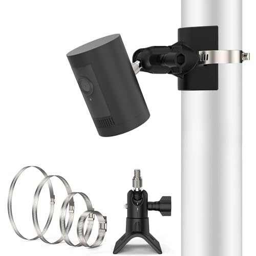 Ring Camera Mount - Pole & Wall Mount for Spotlight Cam Plus/Pro/Solar/Pan Tilt, Pack of 1, Black