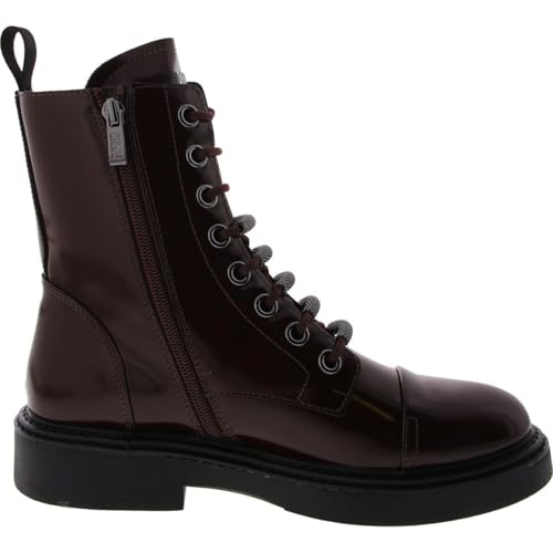 DKNY Womens MALAYA LACE UP Leather Combat & Lace-Up Boots Red 8 Medium (B,M)2