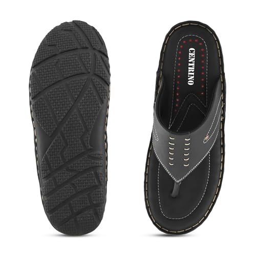 Image of Centrino Sandal for Men | Grip Insole for Stability | slippers for men | Modern Look with Straps | Soft & Comfortable Men's Sandal | Bounce Back Anti-Skid Water Resistant Comfortable Footwear (9261)