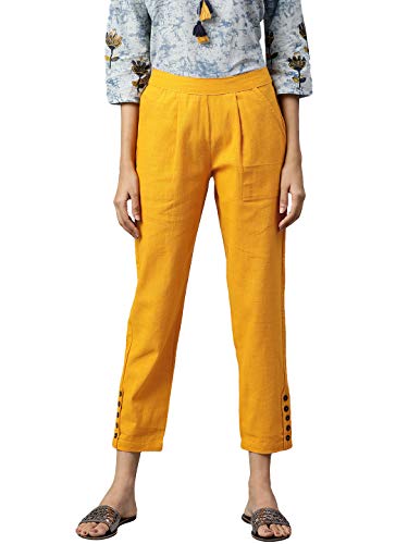 Image of Jaipur Kurti Women's Pleat-Front Regular Pants
