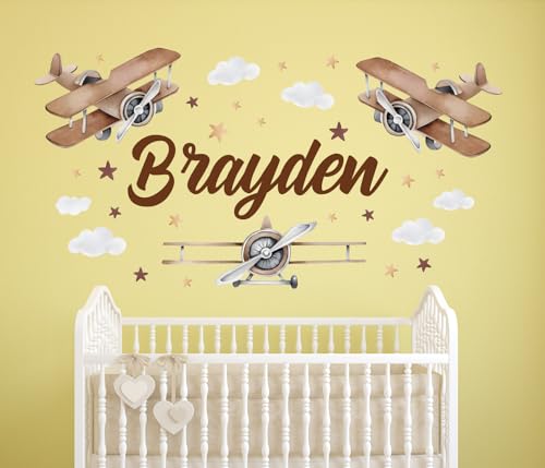 Vinilo decorativo aviones grande para habitación infantil miniatura 4