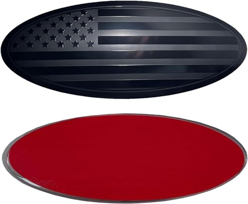 Emblema para Ford F250 y F350 de 12 pulgadas con bandera americana negra para rejilla