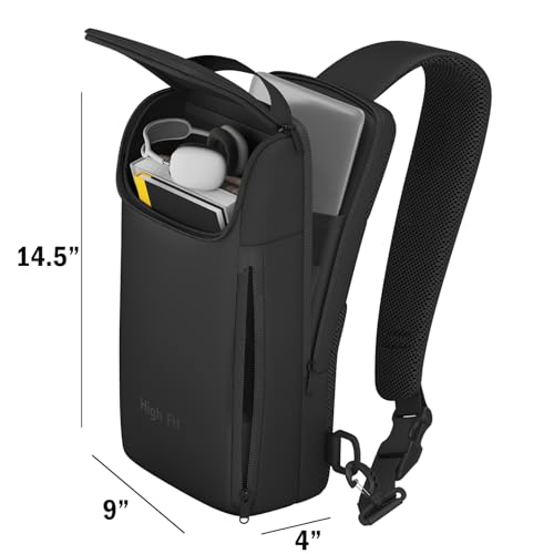 Sling Bag Crossbody Backpack Compact EDC Daypack for Men Minimalist Chest Shoulder bag 11 inch iPad Pro M4/ iPad Air M23