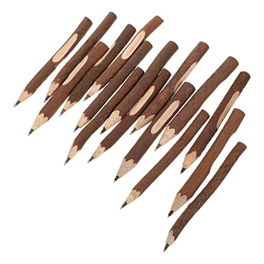 STOBOK Handgjorda Träbollspenna Penna Grenar Kreativa Original Ekologiska Handgjorda Trä Svart Bläck Penna Rustik Gren& Kvist Trä Penna 16St