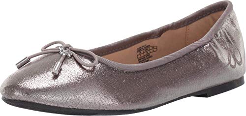 Sam Edelman Girl's Felicia Ballet (Little Kid/Big Kid) Gunmetal Shimmer 12 Little Kid M