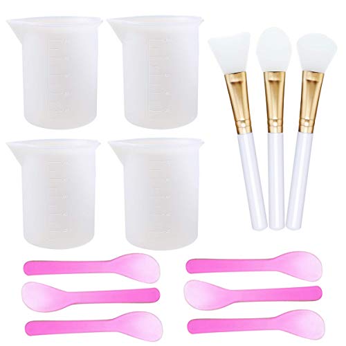 Preisvergleich Produktbild Gesichtsmasken-Mischwerkzeug-Sets enthalten Silikon-Messbecher, Gesichtsmaske, Pinsel, Mischer Löffel, Spatel für Damen, Gesichtspa, Make-up, Hautpflege