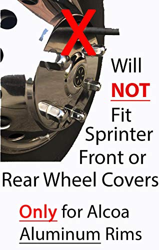 Alcoa, Lug Nut Covers (5 Pieces) Sprinter-Winnebago-Roadtrek-PleasureWay-Leisure Travel, Hide a Lug, 19mm, Stainless Steel, 000135, 000120, Set of 5 LugNuts, All Models: 2006 Through 2020
