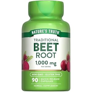 Nature’s Truth Beet Root Capsules | 1000mg | 90 Pills | Herbal Extract | Gluten Free & Non-GMO Supplement