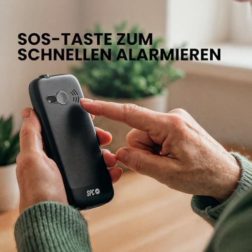 SPC Fortune 2 Max – 4G Seniorenhandy | Kratzfestes 2,4-Zoll-XL-Display, große Tasten | 104-dB-Klingelton, Ladestation | SOS-Taste, Ice-Profil, Fernkonfiguration | Akku mit bis zu 7 Tagen Laufzeit