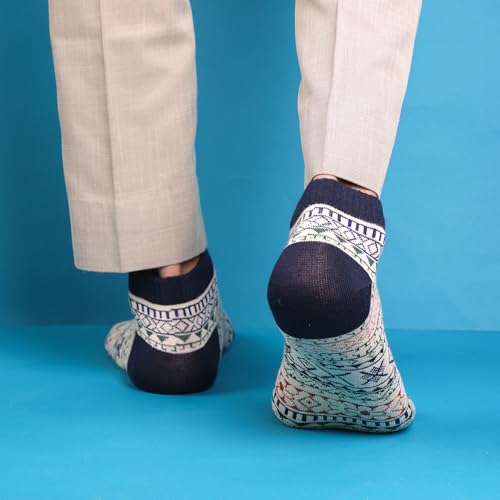 Sockscarving Feel The Comfort Pure Cotton Premium 5 pair Multicolour No-Show Socks for Men & Women Casual, Ankle Length, Stretchable Free Size Anti Odur Sweat Free Anti Slip
