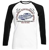  Teesandengines Men\'s Chrysler New Yorker Sedan 1950 Automobile Club Black Long Sleeved T-Shirt Size Large
