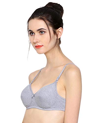Image of SONARI 0015 Women's Light Padded Cotton Bra | Wire-Free, Medium Coverage, Sewn-in Bump for Natural Lift