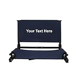 Stadium Chair Personalized Embroidered New Deluxe Wide Gamechanger Bleacher Seat with Optional Arms...