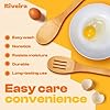 Riveira Bamboo Wooden Spoons for Cooking 3-Piece, Apartment Essentials Wood Spatula Spoon Nonstick Kitchen Utensil Set Premium Quality Housewarming Gifts for Everyday Use #2