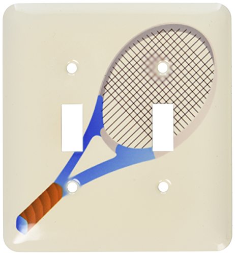 Double interrupteur à bascule Lets Play Tennis pour déco murale sport