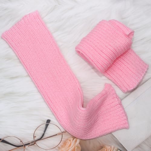 Image of FZBNSRKO Women Girls 80s Knit Leg Warmers Ribbed Long Leg Warmers for Party Sports Accessories