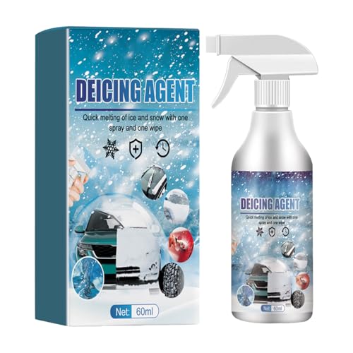 Deicer Spray - Spray Scongelante Da 100 Ml | Detergente Sbrinatore Ad Azione Rapida, Sbrinatore Per Parabrezza Auto, Sbrinattore Automatico Lunga Durata Per Tetto Di Camion, Inverno, Casa, Giardino,