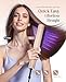 JolinKoin Hair Straightener Brush for Women: Negative Ionic Curling & Straightening Brush with Fast Heating, Reduce Damage & Anti-Scald, Gold