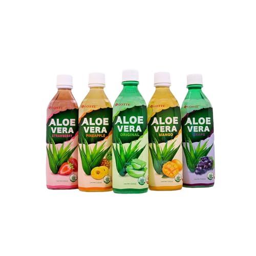 Lotte Aloe Vera Bebida,Refresco natural de Aloe Vera,20 x 500ml S...