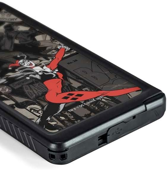 Skinit Waterproof Phone Case Compatible with Galaxy S24 Ultra - Officially Licensed DC Comics Harley Quinn Vintage Action Pose Pattern Design