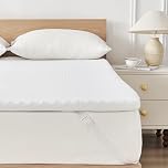 USPARK Memory Foam Mattress Topper King Bed 5cm (2 inch), Firm Mattress Topper with Gel Memory Foam and Machine Washable Soft Bamboo Cover (King Size - 150x200 cm)