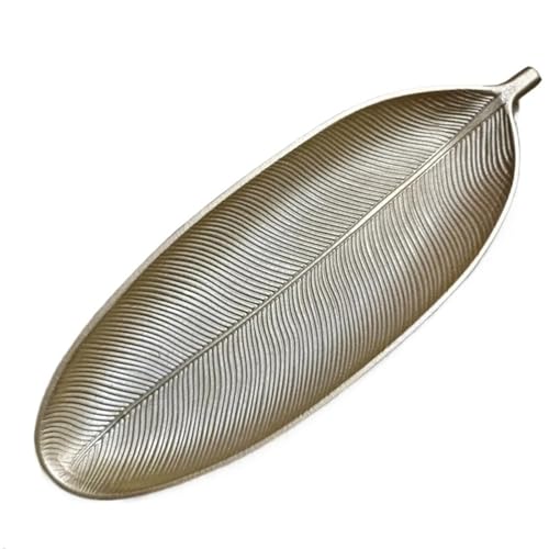 Bandeja decorativa de madera con forma hoja for llaves, cuenco, vela cristal, plato joyería, decoración del hogar, 2 uds Para Joyas