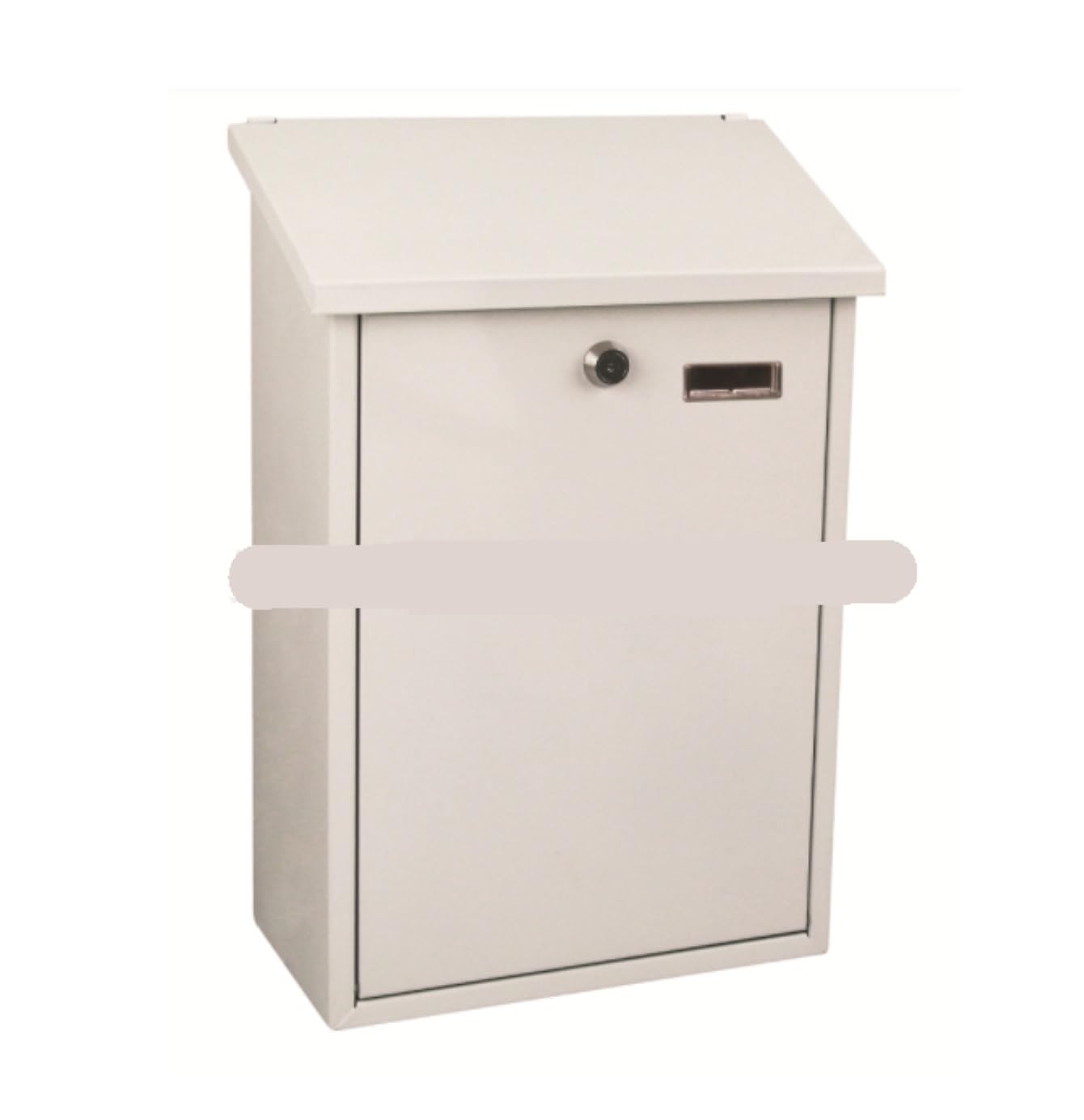 Vintage Letter Box Mailbox Post Boxes Wall-Mounted Mailboxes For Outside Lockable Office Letterbox Commercial Rural Home Decorative Outdoor Lockable(White)