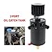 BARTOO Universal Oil Catch Can Tank 2 Port Oil Catch Can Billet aluminum Car Engine oil catch can kit With Breather Filter Reservoir Oil Separator