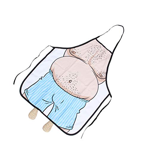 Avental de cozinha UKCOCO com barriga maluca estampado, avental para cozinha e churrasco