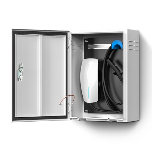 ThinsGo für Tesla Ladestation Box für Tesla Gen 3 Wandanschluss Ladebox Kabel Organizer Wasserdicht Staubdicht Metall Box Outdoor Indoor