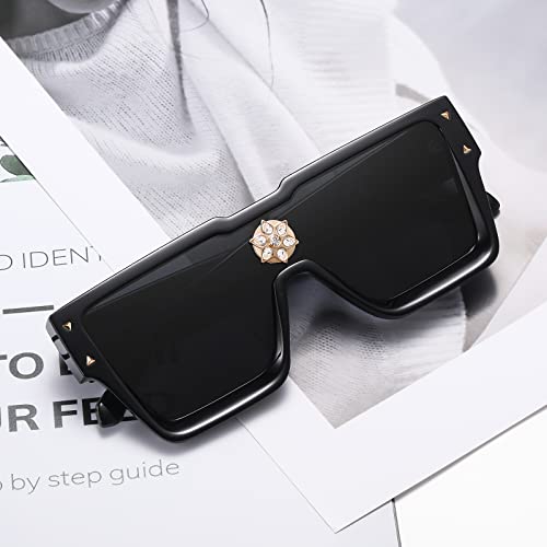 Image of LIXX Retro Millionaire Sunglasses Square Metal punk Rock Hip hop Sunglasses men women 1:1