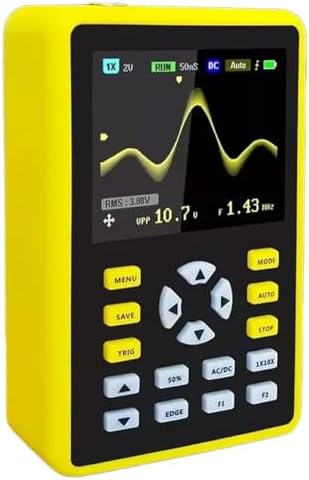 ADS5012h Handheld Digital Portable Oscilloscope Mini Storage Oscilloscope Kit with 100MHz Bandwidth 500MS/s Sampling Rate 2.4'' TFT LCD Display