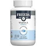 Freeda Kosher Vitamin A Palmitate 15,000 I.U. - 250 TABLETS