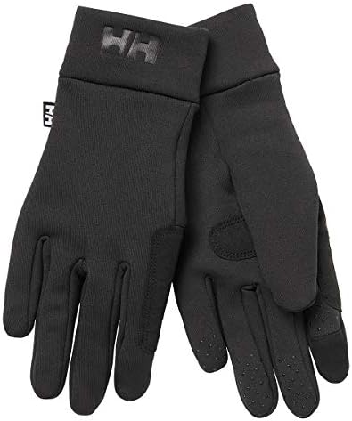 Helly Hansen Unisex HH Fleece Touch Capable Index Finger and Thumb Glove Liner, 990 Black, Medium