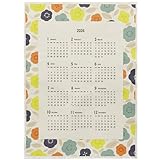 カレンダー 2026年 北欧風 ファブリック キャンバス 令和8年 壁掛け 布 インテリア 雑貨 小物 誕生日 プレゼント ギフト 贈り物 シンプル 新築祝い 開業祝い タペストリー (イエロー)