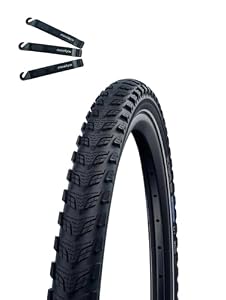 1 x Schwalbe Marathon 365 Fahrradreifen Performance GreenGuard ADDIX 4SEASON Schwarz+Reflex 40-406 (20 x 1.50) inkl. maxxi4you Reifenheber