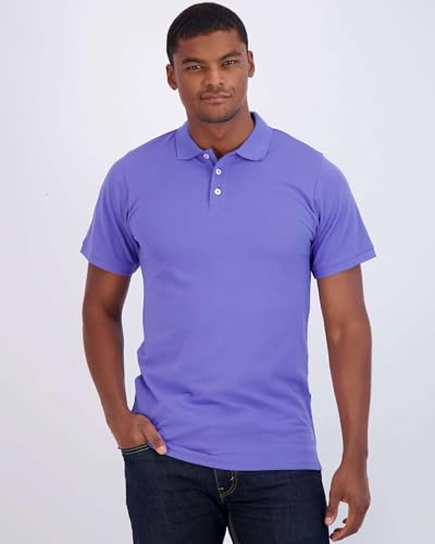 Real Essentials Men's Big & Tall Cotton Pique Polo Shirt - Performance Pack