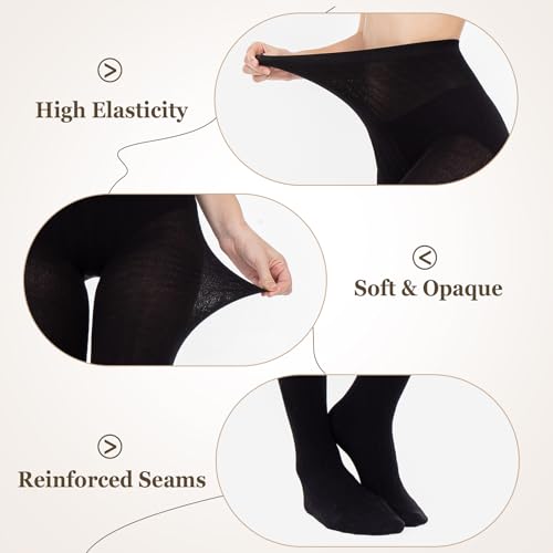 Women's Cable Knit Tights Soft Sweater Opaque Fall Winter Warm Tights for Women Ribbed Knit Striped Thick Stockings4
