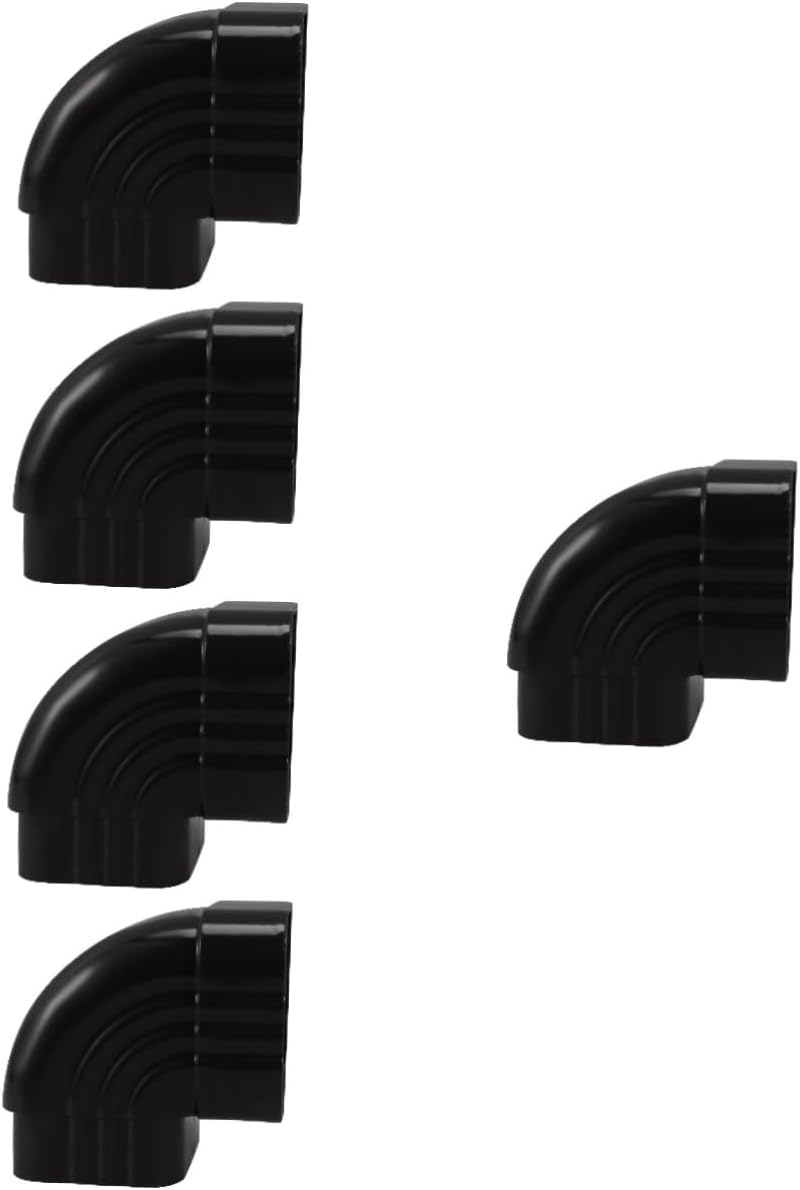 POPETPOP 5pcs Downspout Connector Gutter Adapter for Rain Aluminum Alloy Bend Angle Precision Machined Stable Connection