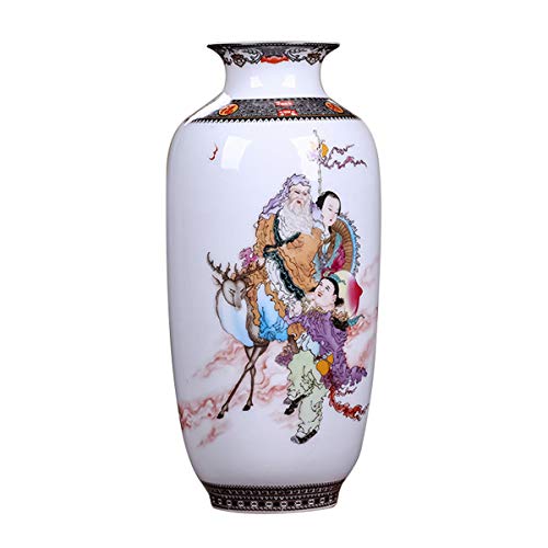 LKXHarleya Antique Chinese Ceramic Vase Vintage Animal Pottery Vase Shepherd