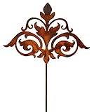 Manufaktur Lichtbogen Edelrost Gartenstecker Barock 110 cm