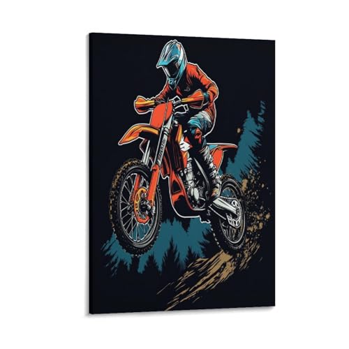 Impression giclée sur toile de dirt bike pour votre déco de bureau moderne