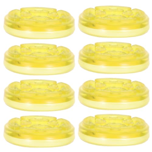 FUNOMOCYA Almohadillas de Goma Amarillas para Elevador de Coche 8 Piezas Absorción de Impactos y Fácil Instalación para Mantenimiento y Taller de Vehículos