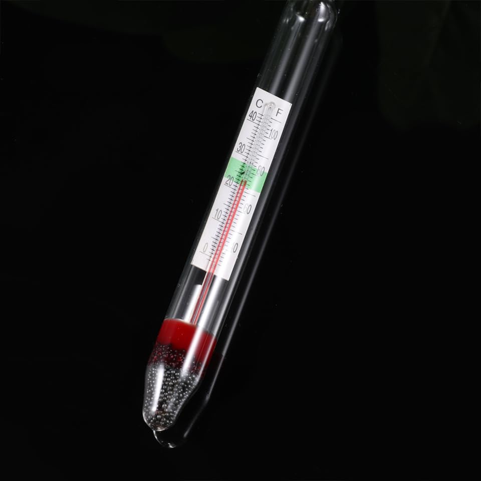 Image of balacoo 4 Pcs Aquarium Hydrometer with Thermometer for Fish Tank Saltwater Salinity Measurement Floating Accurate Areometer 7.87In