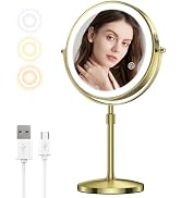 Amazon.co.jp: MILPROX 女優ミラー ライト付き 化粧鏡 折りたたみ USB