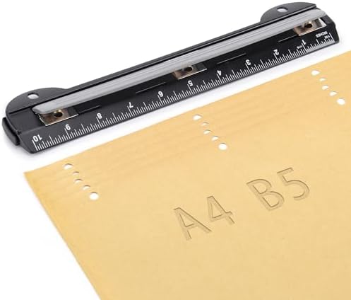 WorkLion 3 Ring Hole Punch for Binder, Portable Puncher, Office Assistant, Black