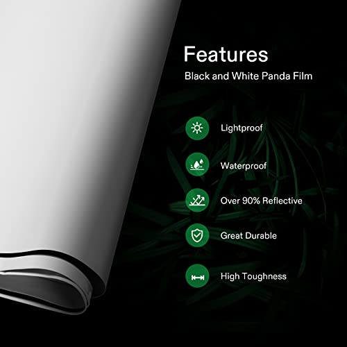 Vivosun Black And White Panda Film, 10' X 25' 5.5 Mil Poly Film, Blackout Tarp For Warm House #TOP5