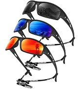 KALIYADI Polarized Sunglasses-Men Sports Sun-Glasses: Mens Sunglasses UV400 Protection for Runnin...