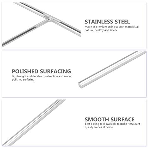 DOITOOL Espalhador de crepe antiaderente de aço inoxidável para massa de panqueca espalhador de mass